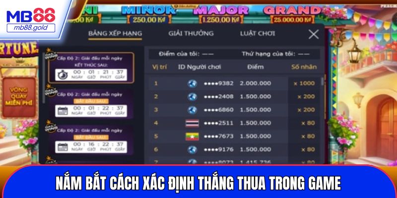 Nắm bắt cách xác định thắng thua trong game 